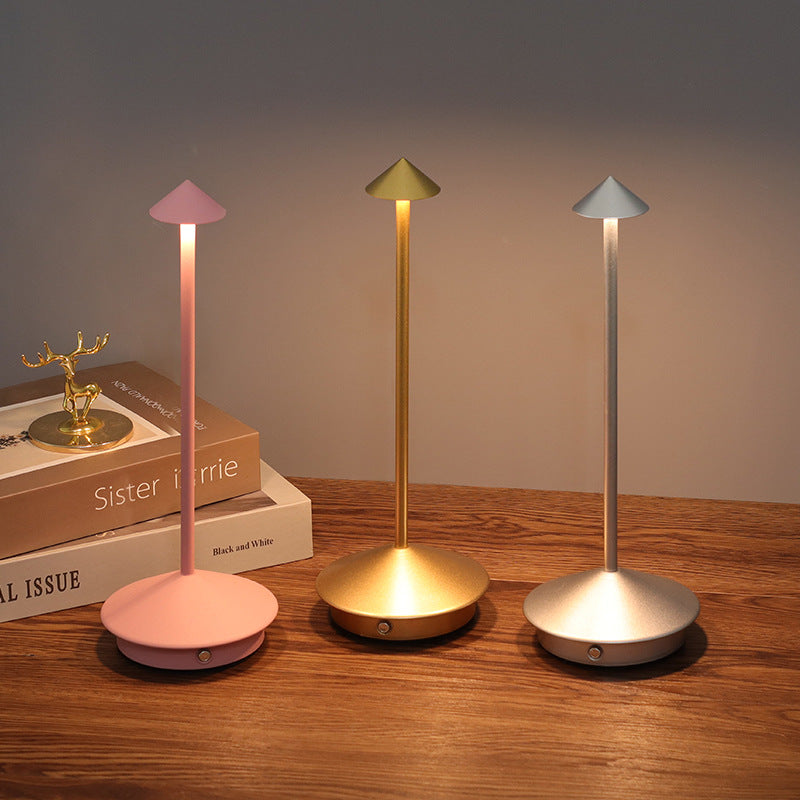 Wireless Rechargeable LED Table Lamp with Touch Dimming