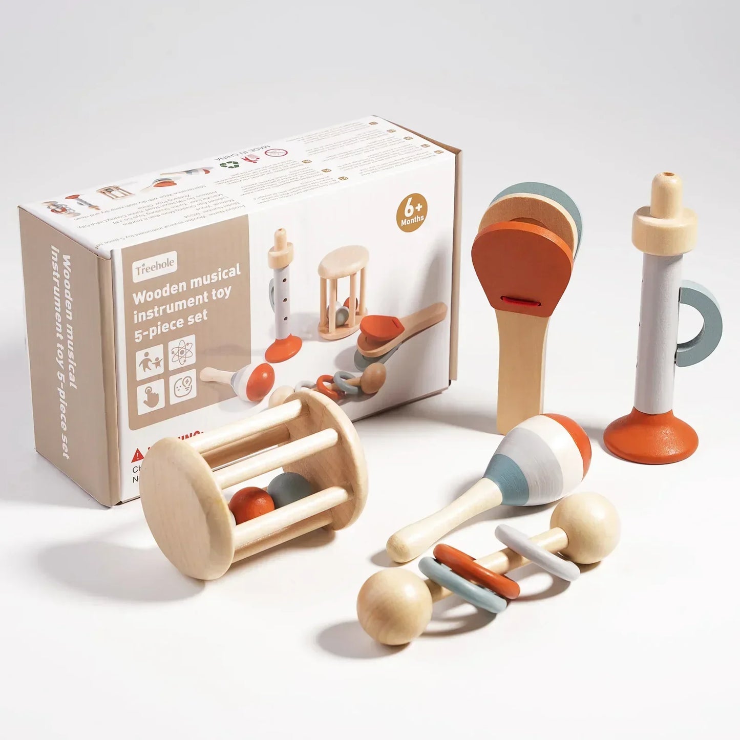 Montessori Wooden Musical Instrument Set for Toddlers