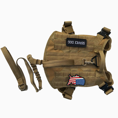 Tactical Dog Harness Vest – Adjustable w/ Handle for GSD