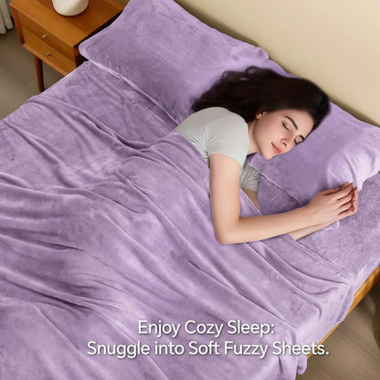 Plush Warm Flannel Fleece Bedding Set