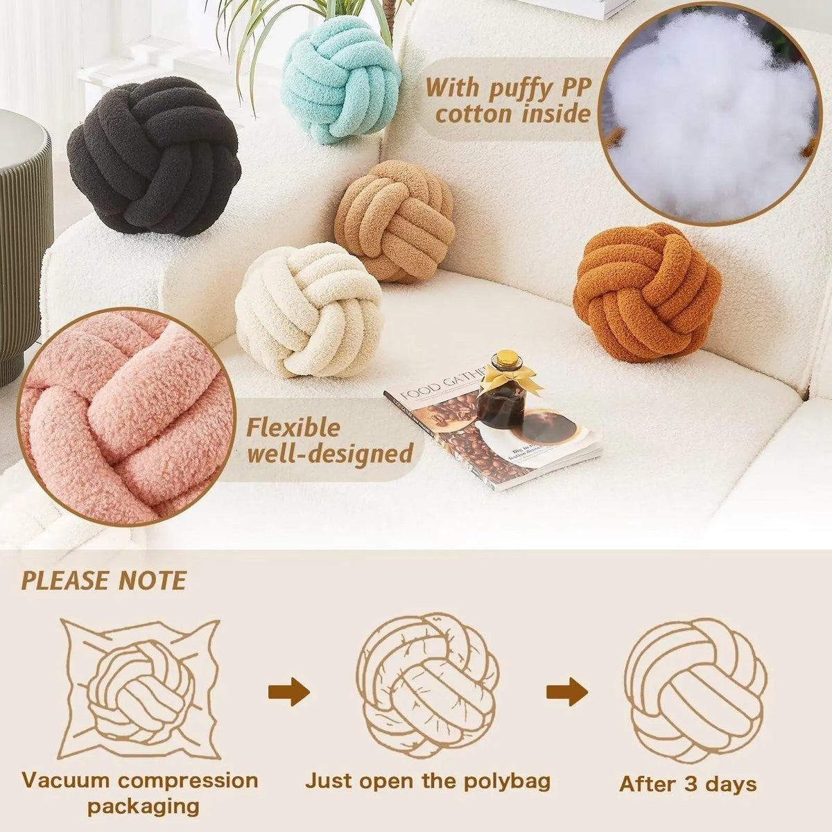 Decorative Knot Ball Cushion