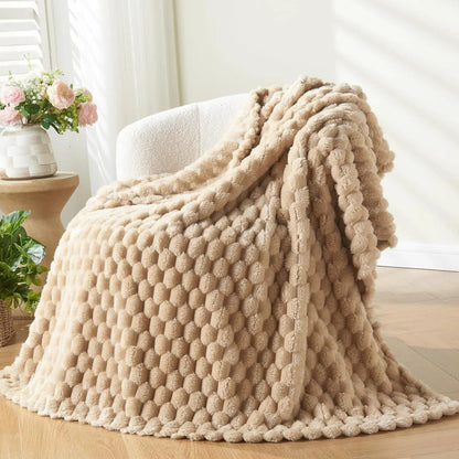 3D Clouds Jacquard Flannel Blanket