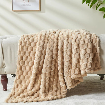 3D Clouds Jacquard Flannel Blanket