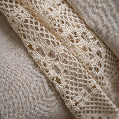 Boho Tassel Cotton Linen Curtains Set – 2 Pieces