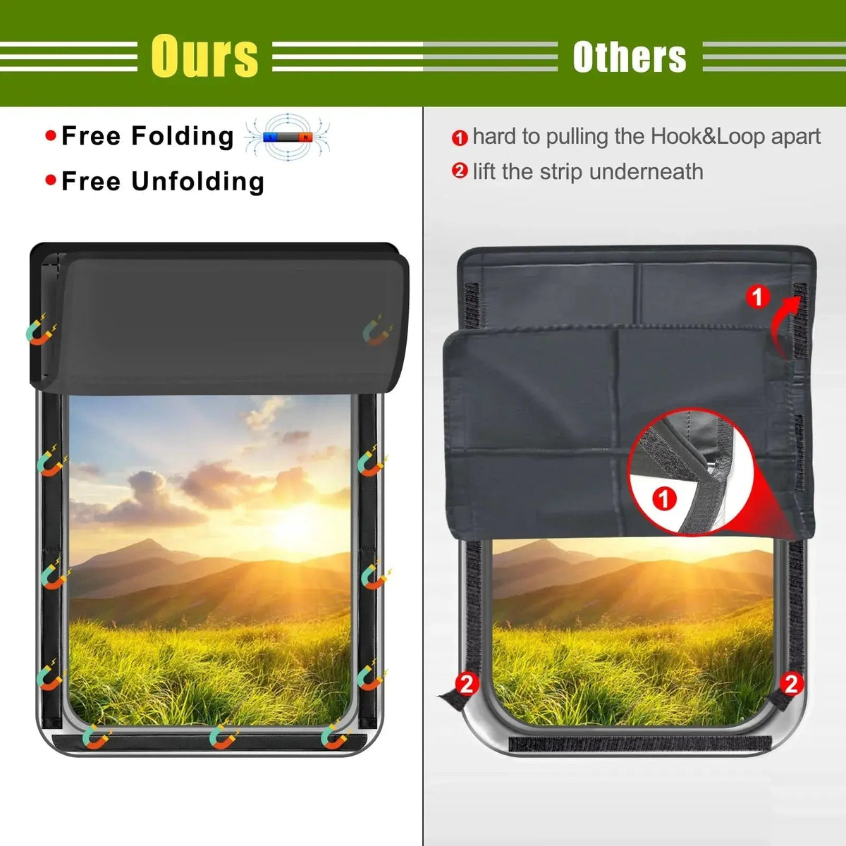 Foldable Magnetic Blackout Window Cover
