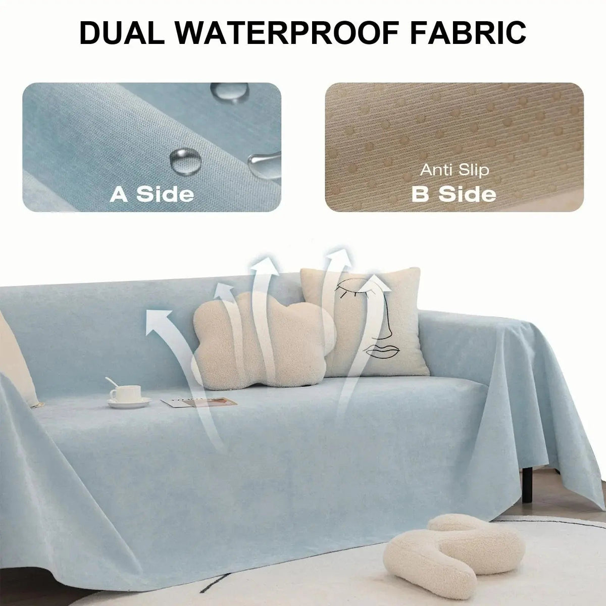 Solid Colour Waterproof Sofa Cover