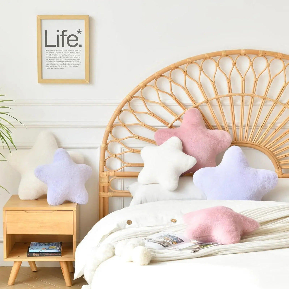 Plush Star Soft Decorative Throw Pillow