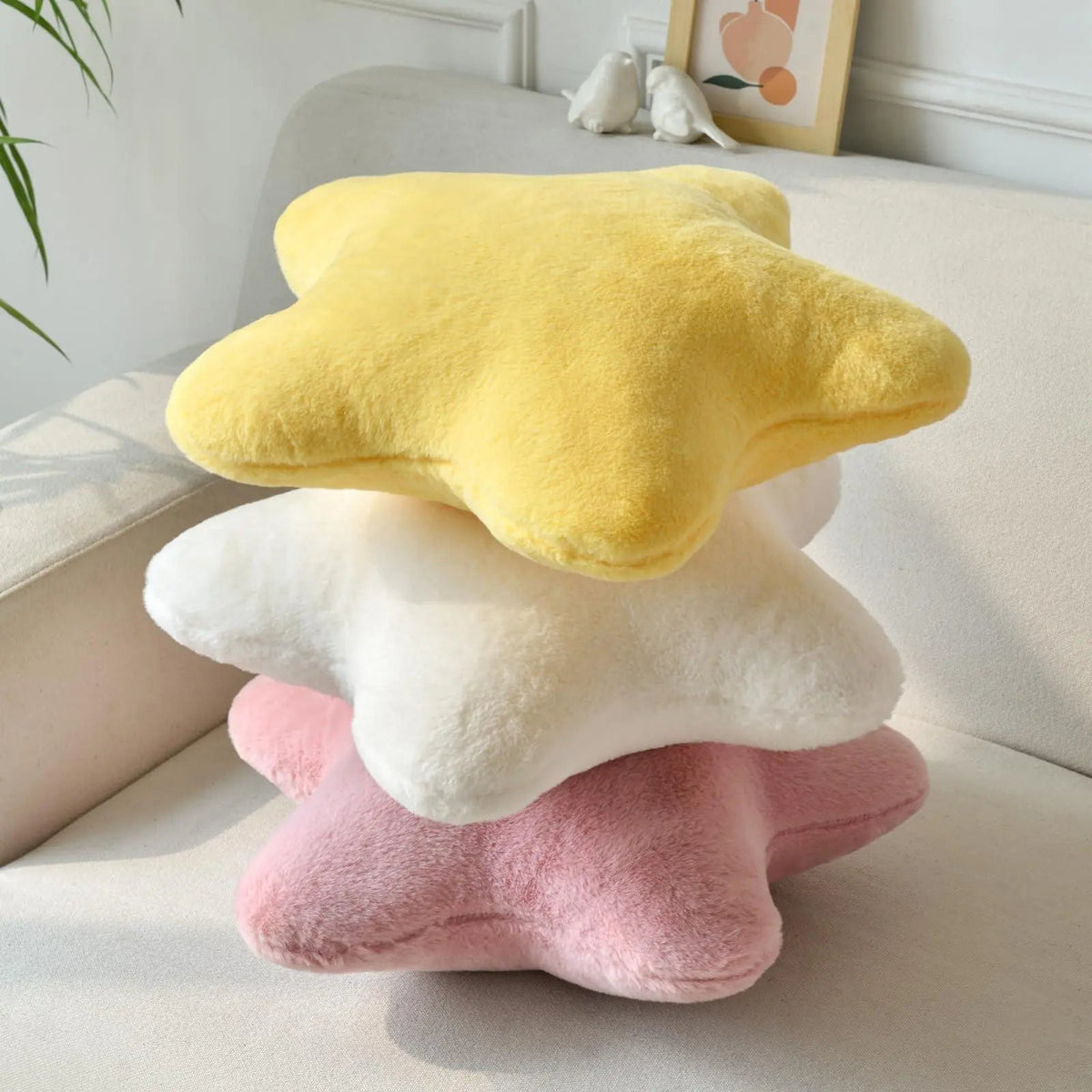 Plush Star Soft Decorative Throw Pillow