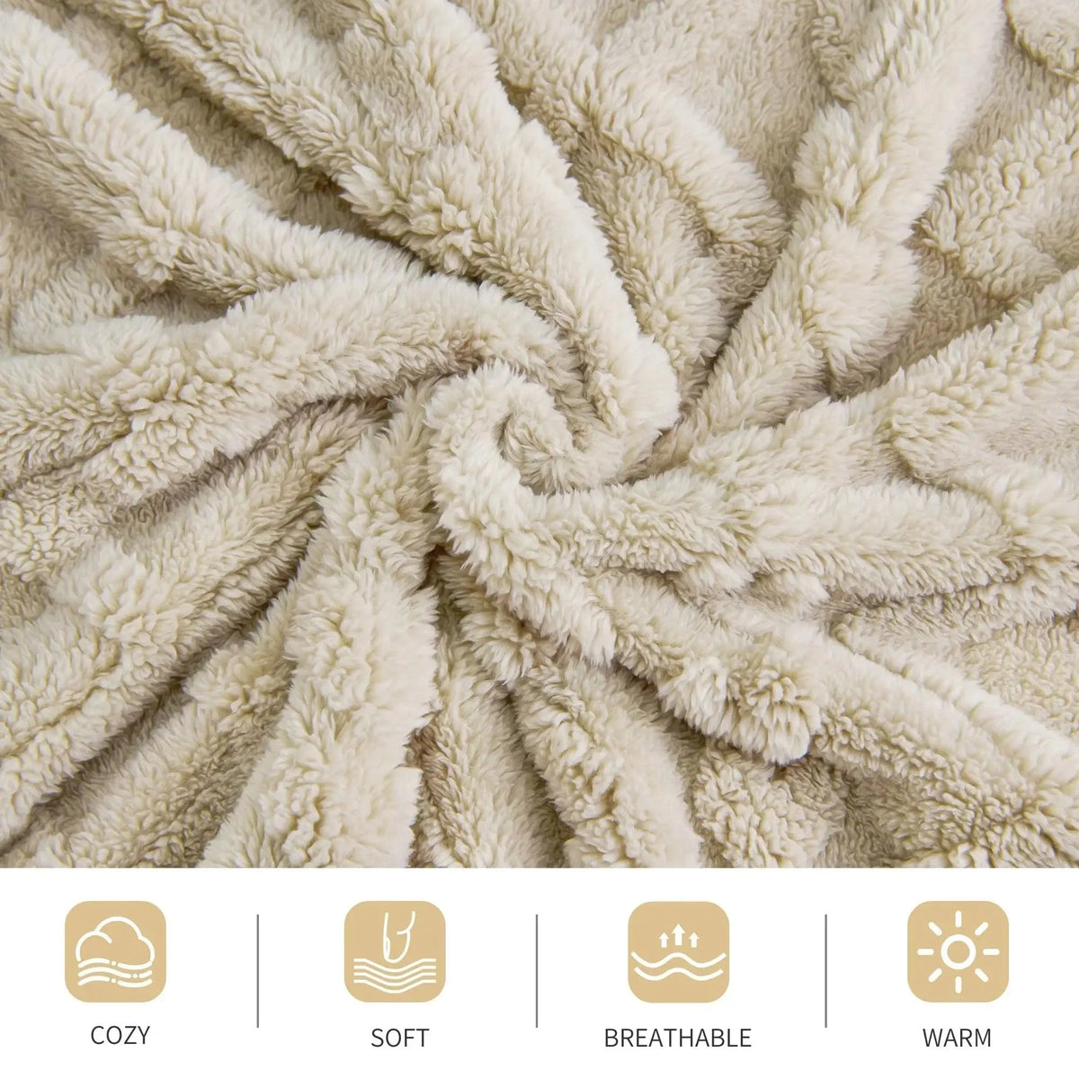 Soft Woolen Blanket with Lamb Velvet