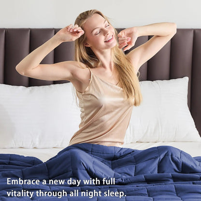 Weighted Blanket with Glass Beads and Polyester Cover