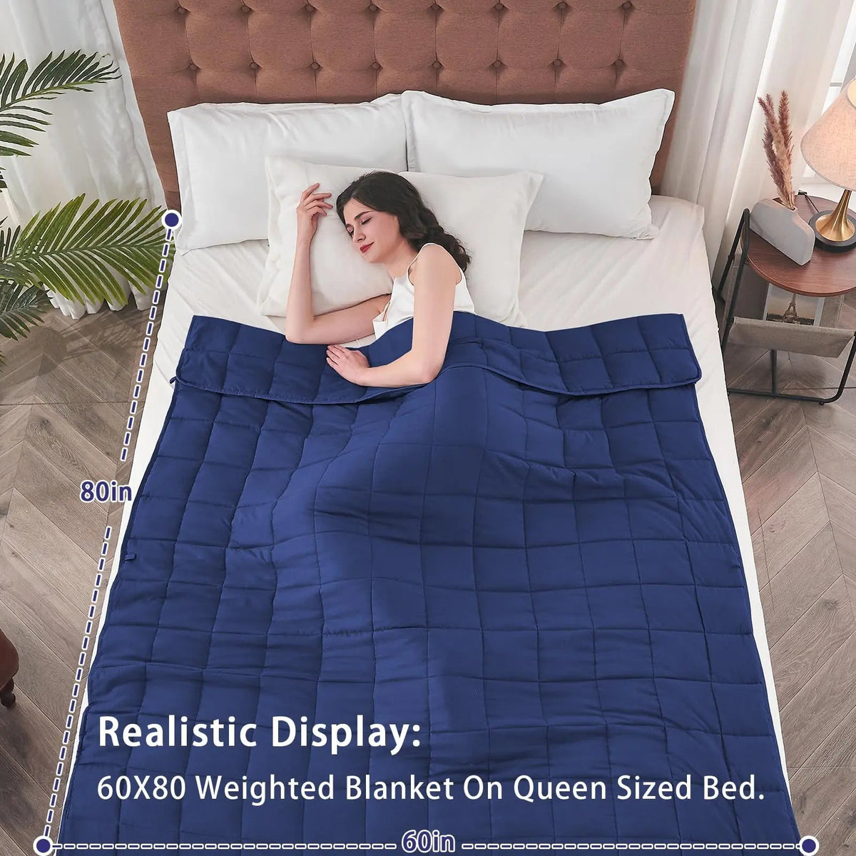 Weighted Blanket with Glass Beads and Polyester Cover