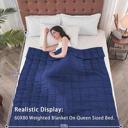 Weighted Blanket with Glass Beads and Polyester Cover