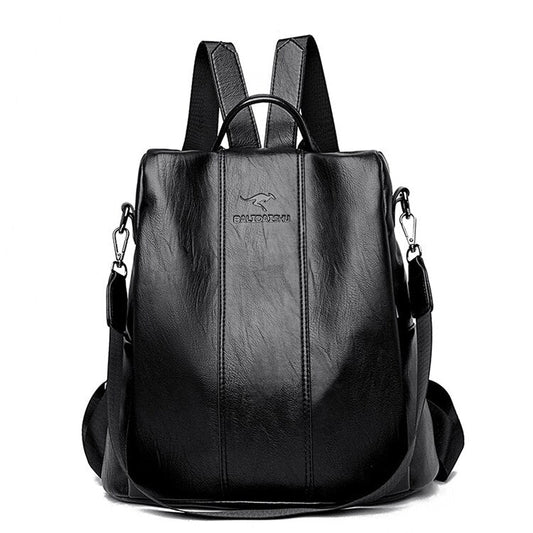 Vintage Leather Backpack for Women – Anti-Theft Design