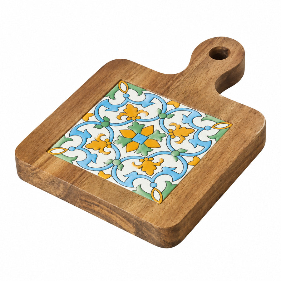 Natural Wood Tiles Pot Mat