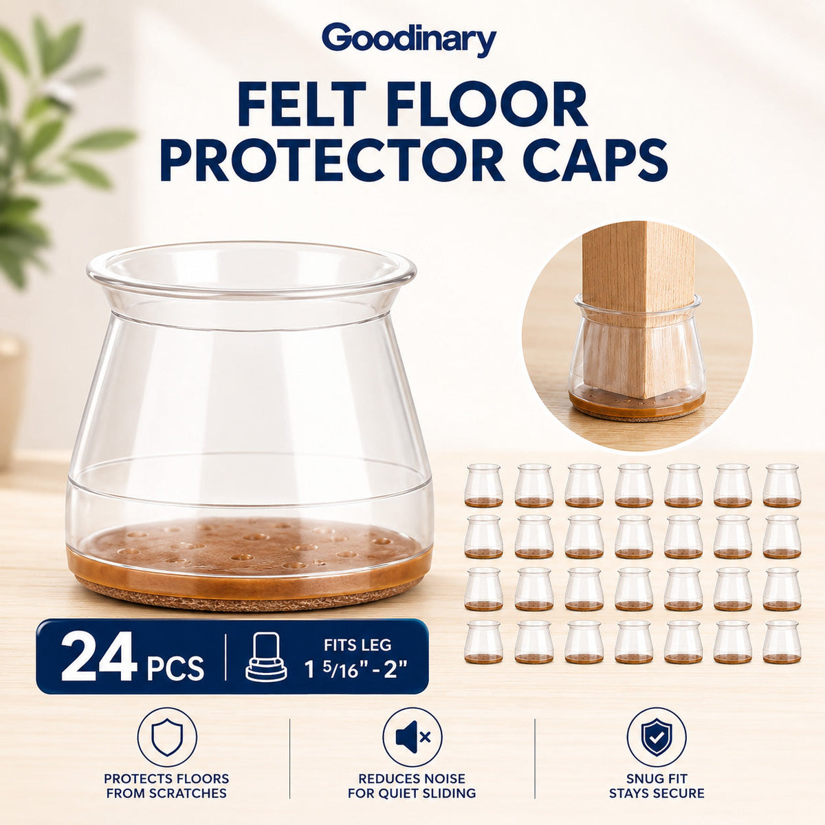 Felt Floor Protector Caps
