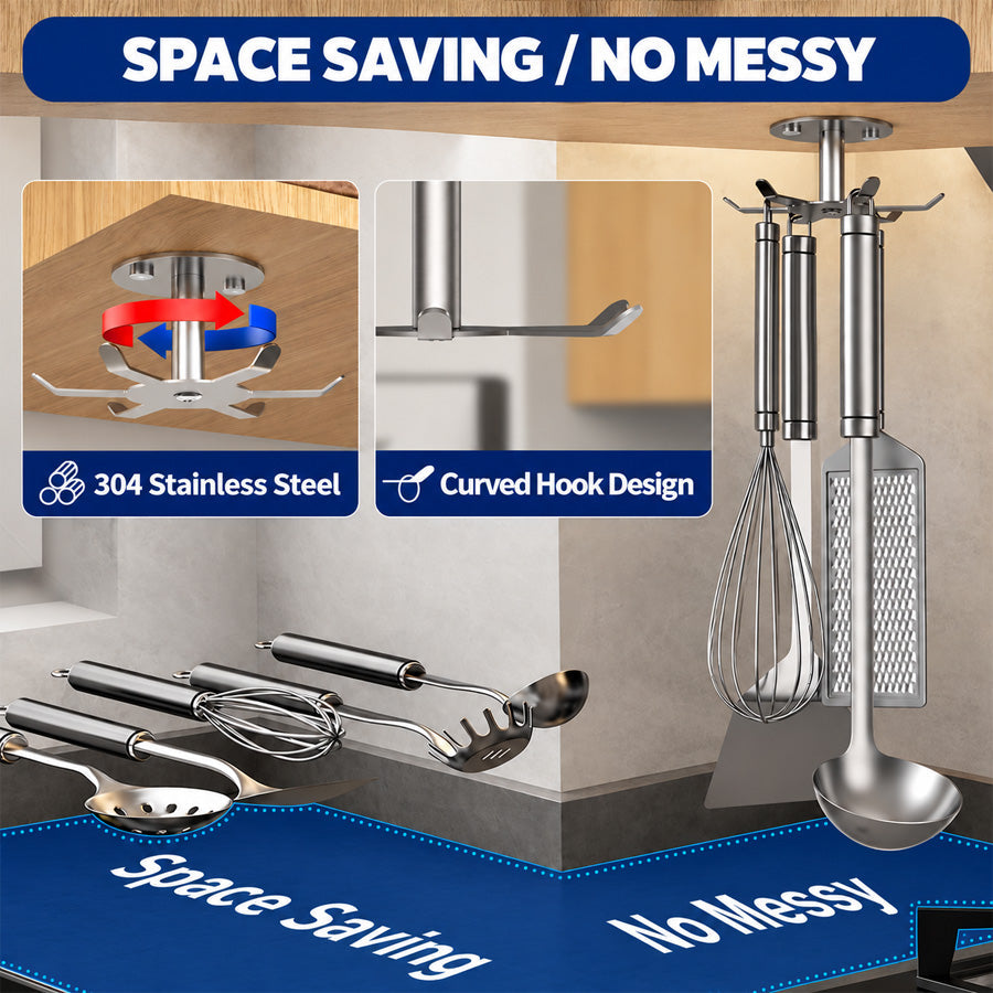 Rotating Utensil Hangers – 2 Pieces