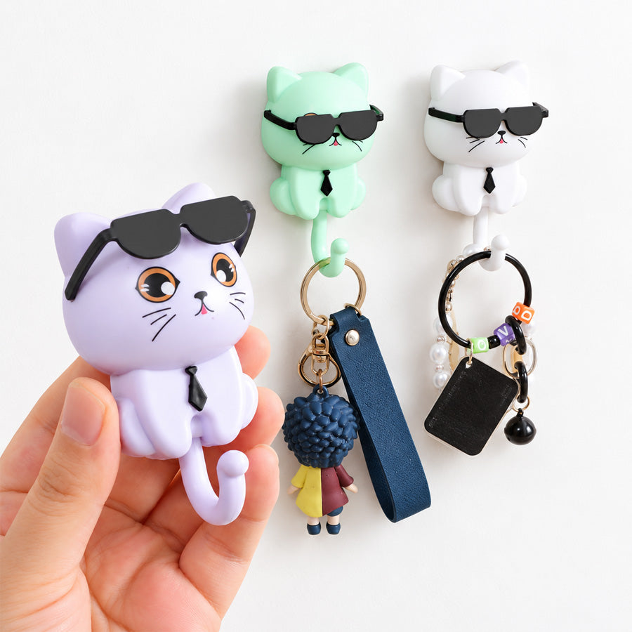 Cat Wall Hooks – 4 Pieces