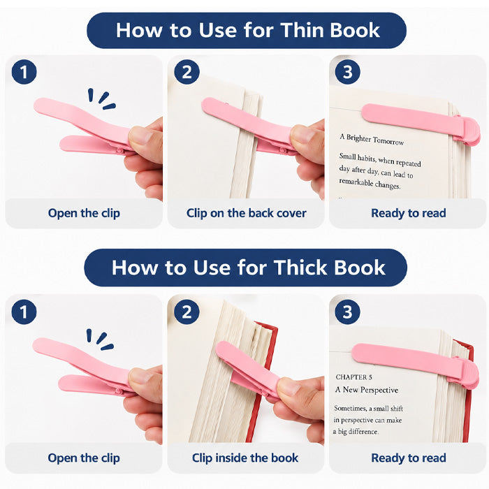 Silicone Reading Bookmark – 3 Pieces