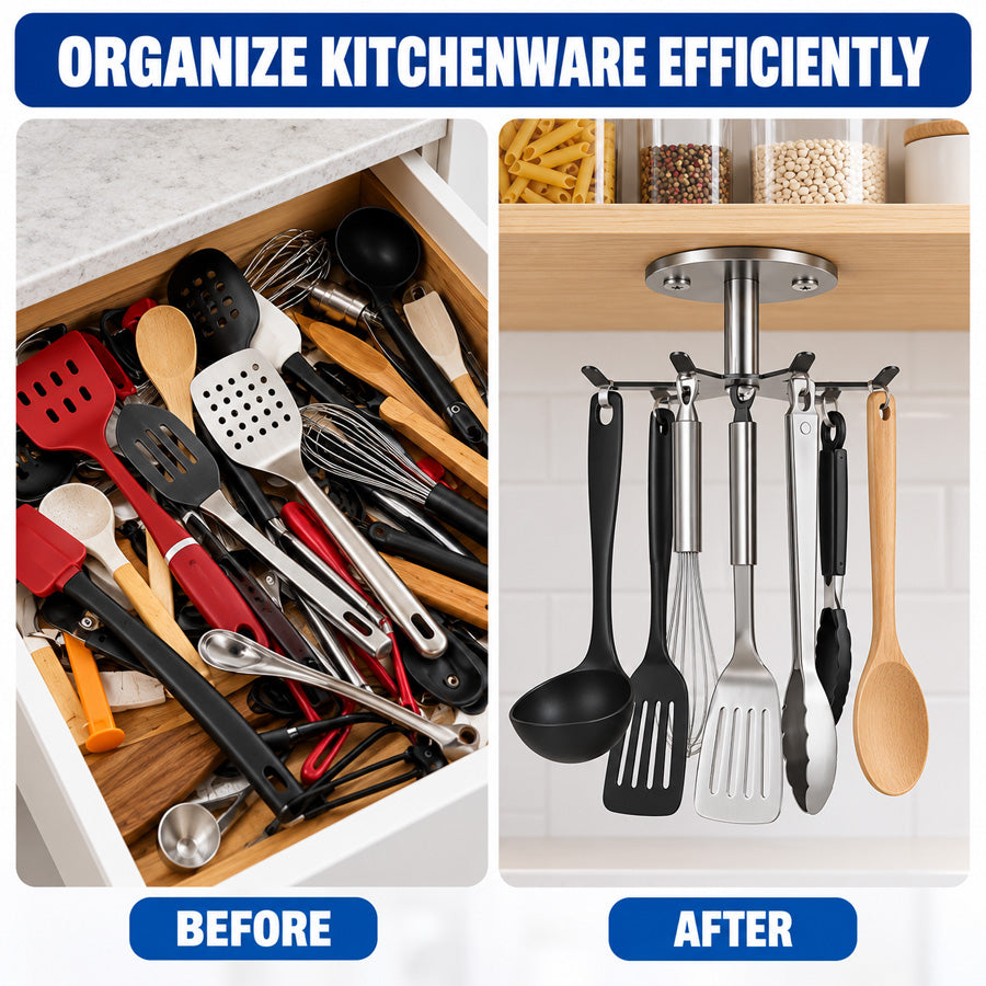 Rotating Utensil Hangers – 2 Pieces