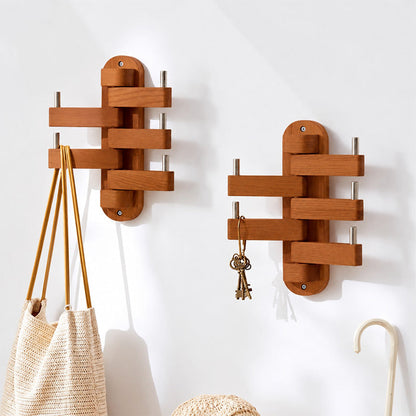 Rotating Wood Hook Rack