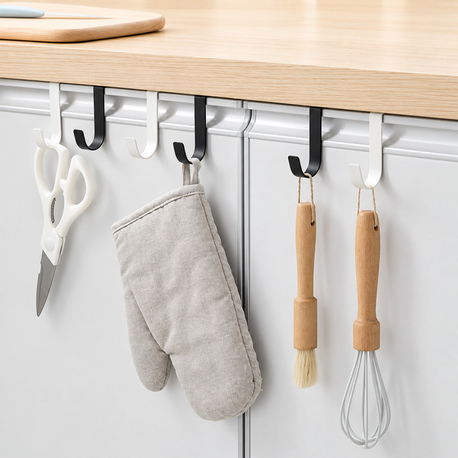 Over Cabinet Hooks – 5 Pieces