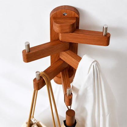 Rotating Wood Hook Rack