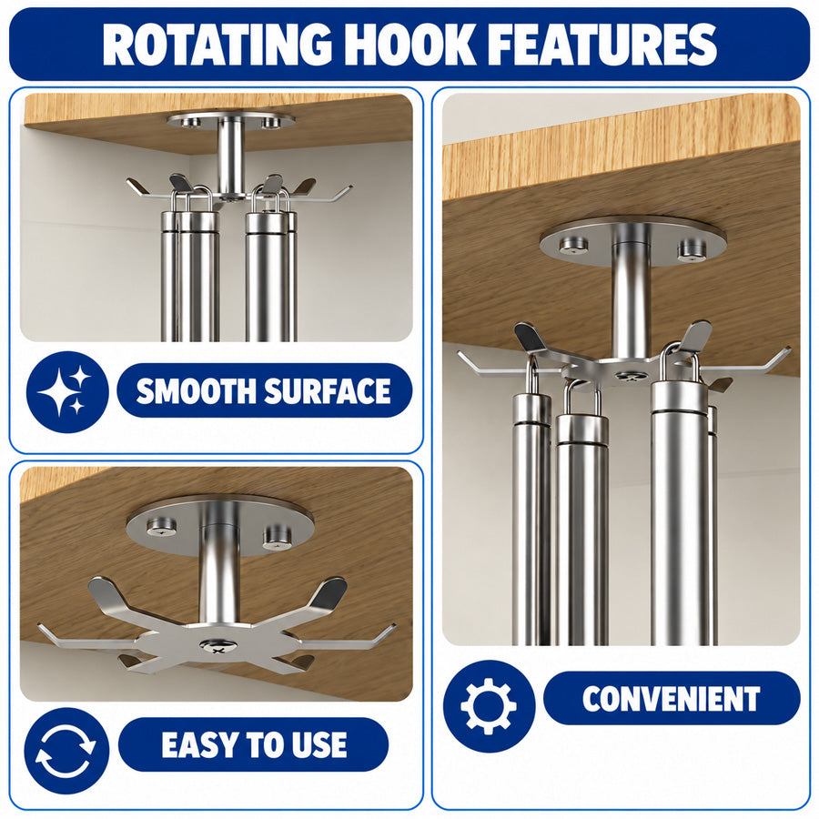 Rotating Utensil Hangers – 2 Pieces