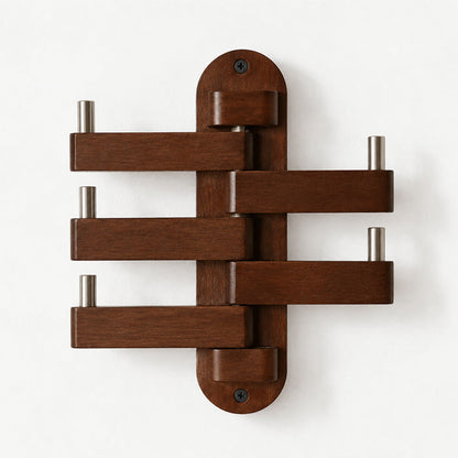 Rotating Wood Hook Rack
