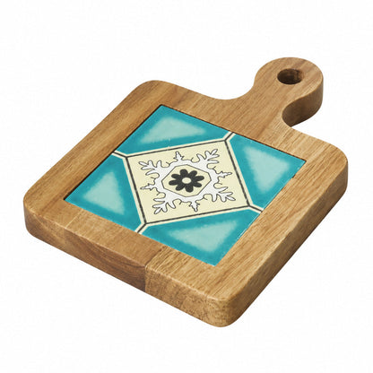 Natural Wood Tiles Pot Mat