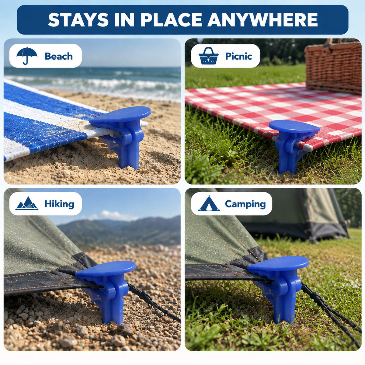 Beach Towel Clips – 4 Pieces