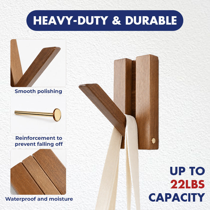 Piano Key Wood Hooks – 2 Pieces