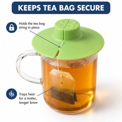 Double-Wall Glass Tea Mug with Silicone Tea Bag Holder
