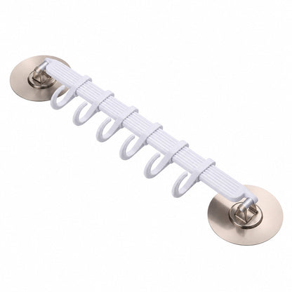 6-Row Suction Cup Hook Rack