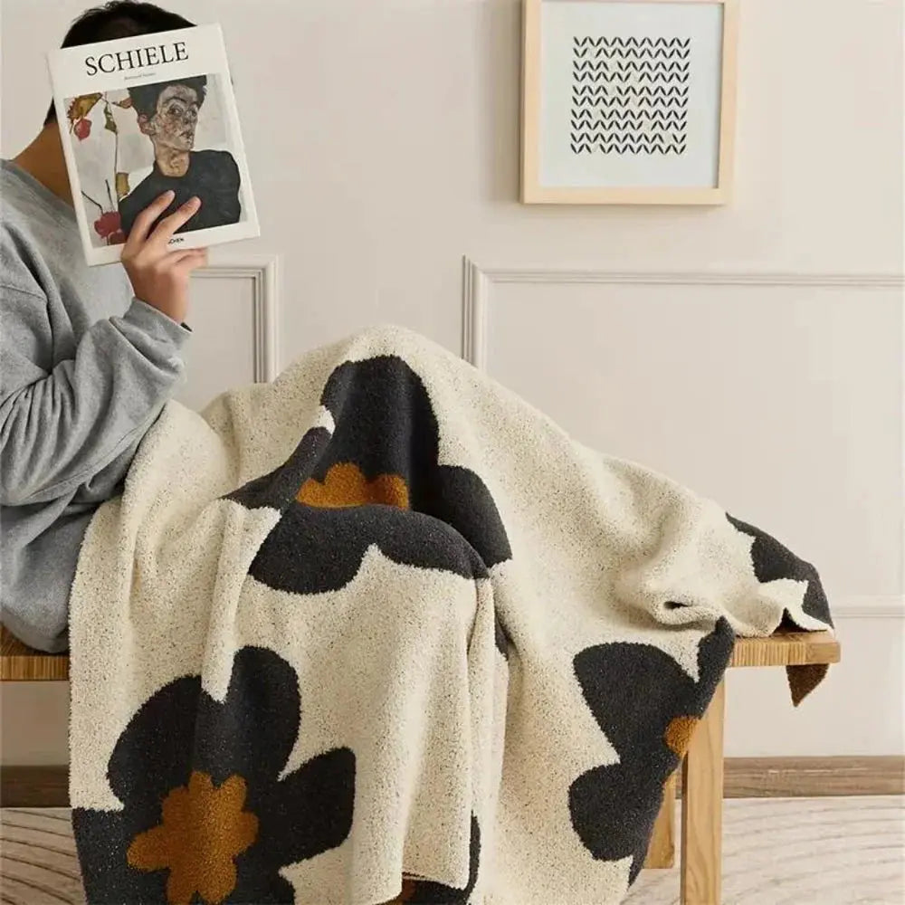 Sunflower Printed Soft Fleece Throw Blanket