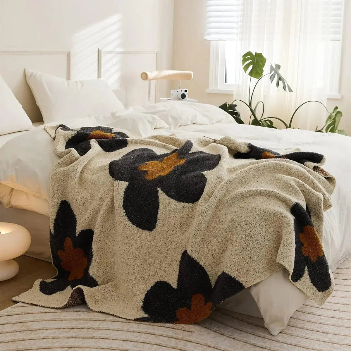 Sunflower Printed Soft Fleece Throw Blanket