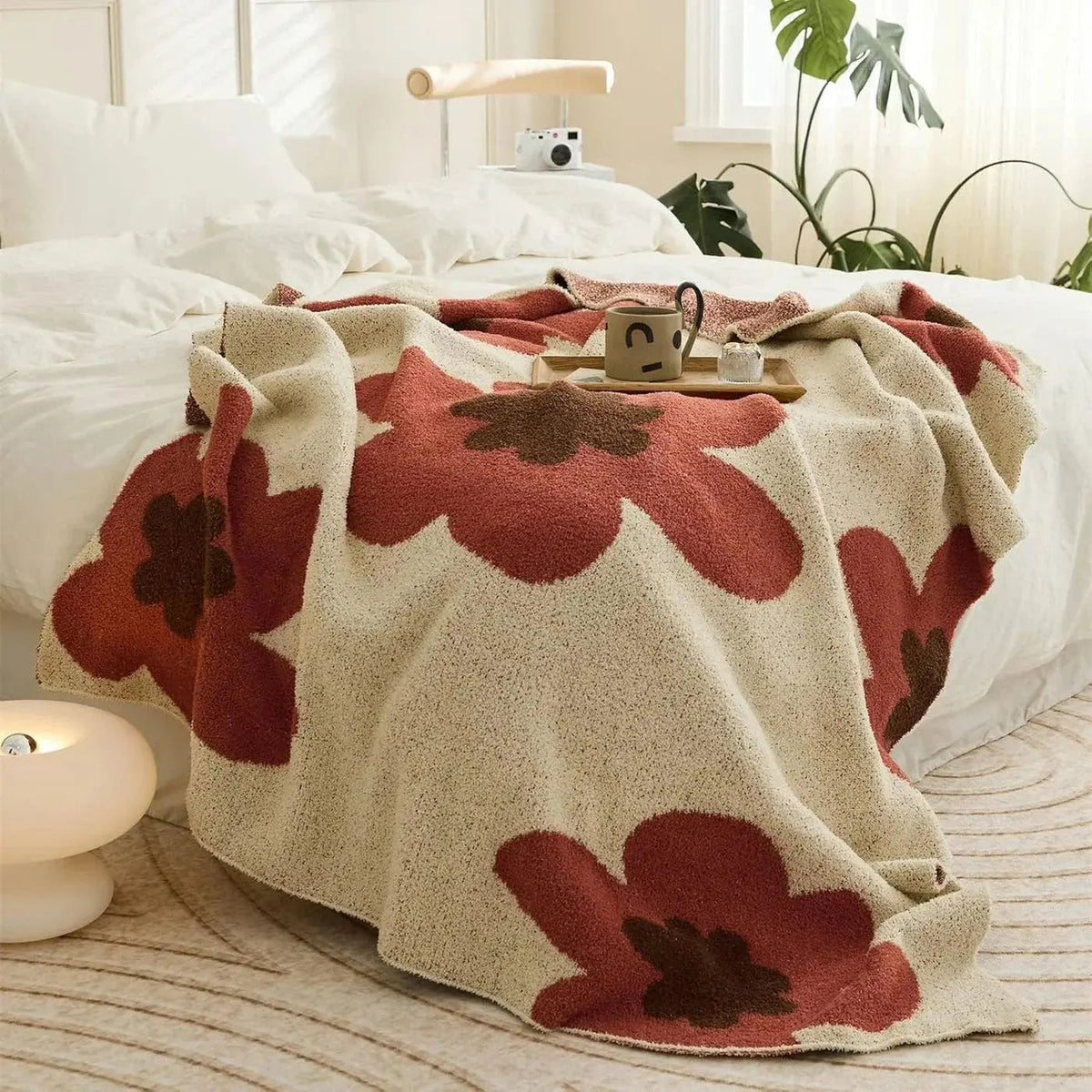 Sunflower Printed Soft Fleece Throw Blanket