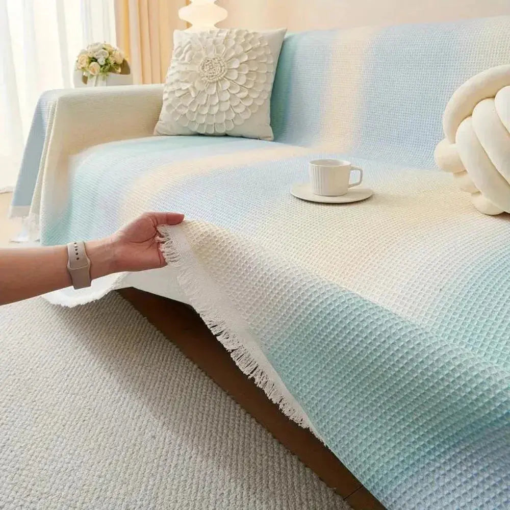 Rainbow Waffle Elastic Sofa Cover