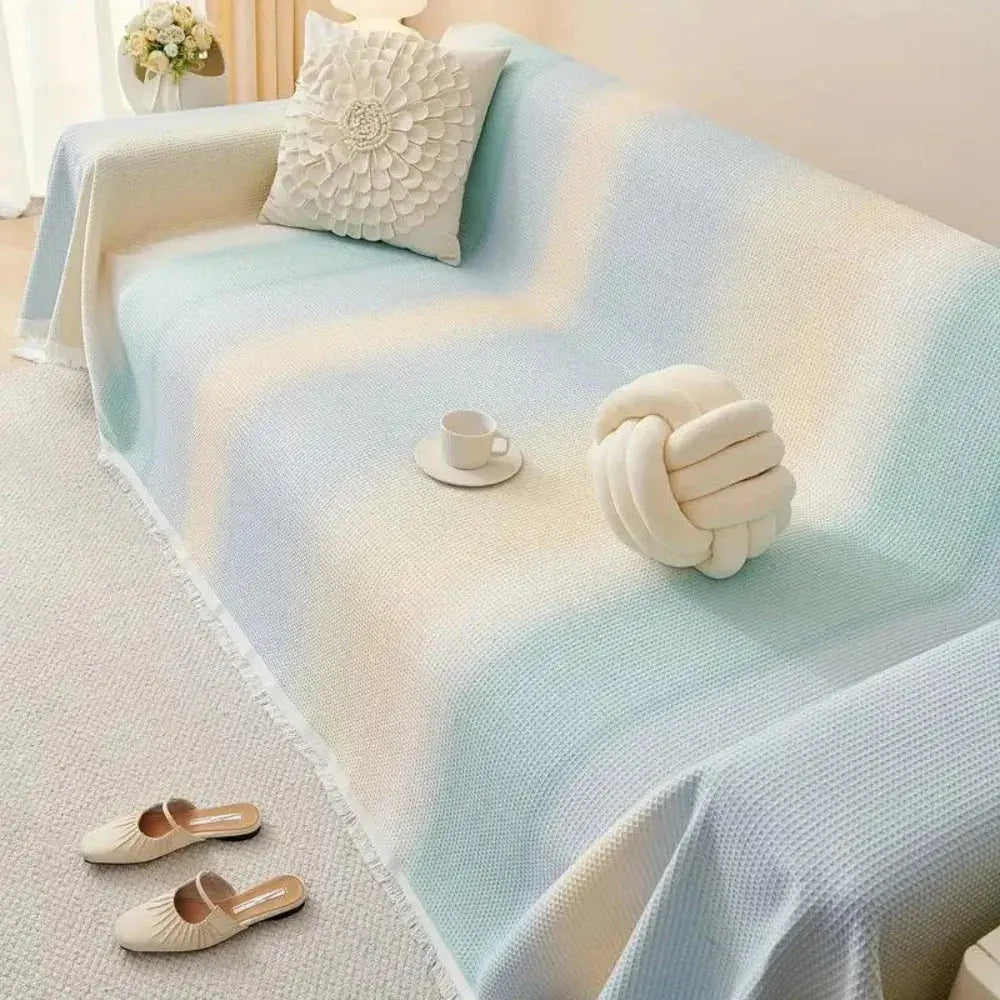 Rainbow Waffle Elastic Sofa Cover