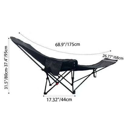 Folding carbon steel camping chair with footrest
