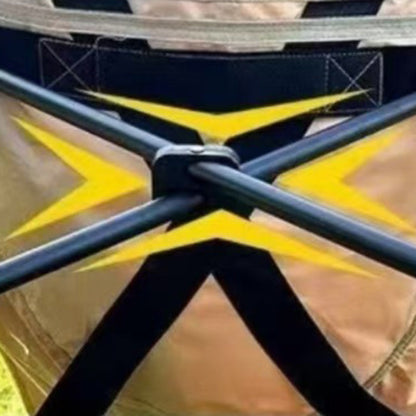 Folding carbon steel camping chair with footrest
