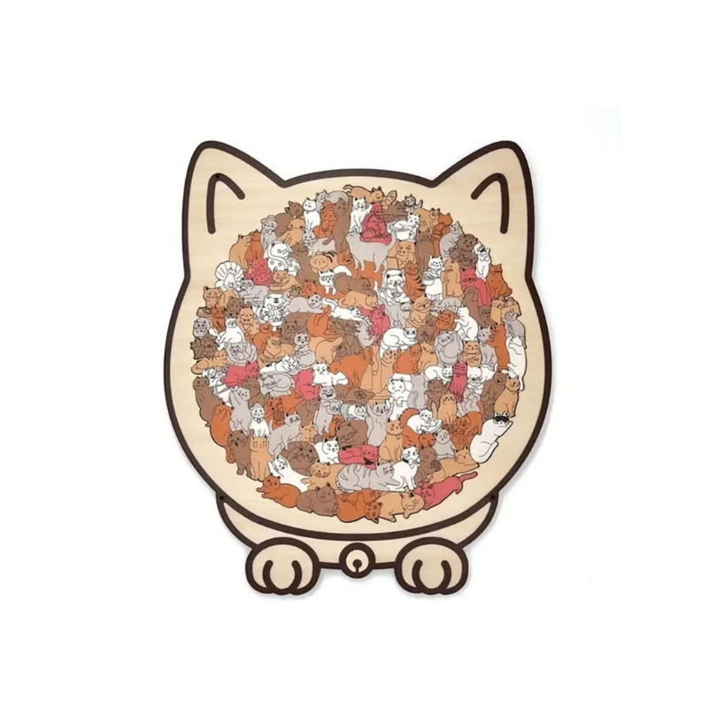 Cat Wooden Puzzle 135 Piece Animal Jigsaw