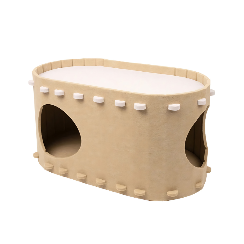 Felt Cat Bed - Cozy Nest & Play Hideout