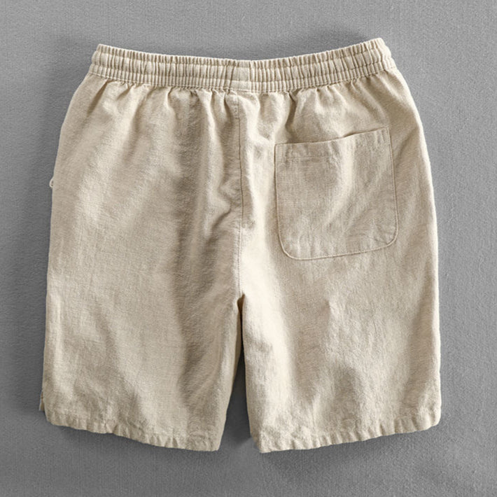 Men’s Casual Cotton Shorts – Loose Fit with Pockets