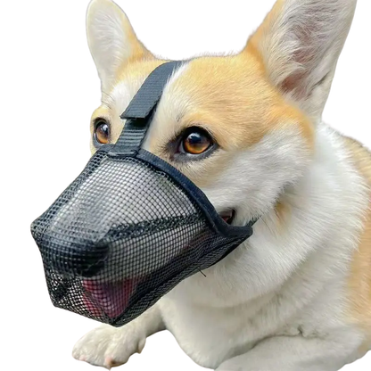 Breathable Dog Muzzle - Adjustable Anti-Bite Guard