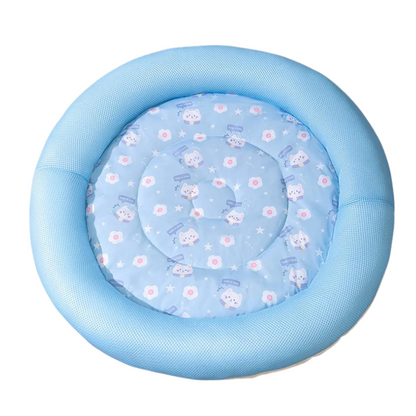 Floral Pet Bed - Soft Cooling Dog & Cat Cushion
