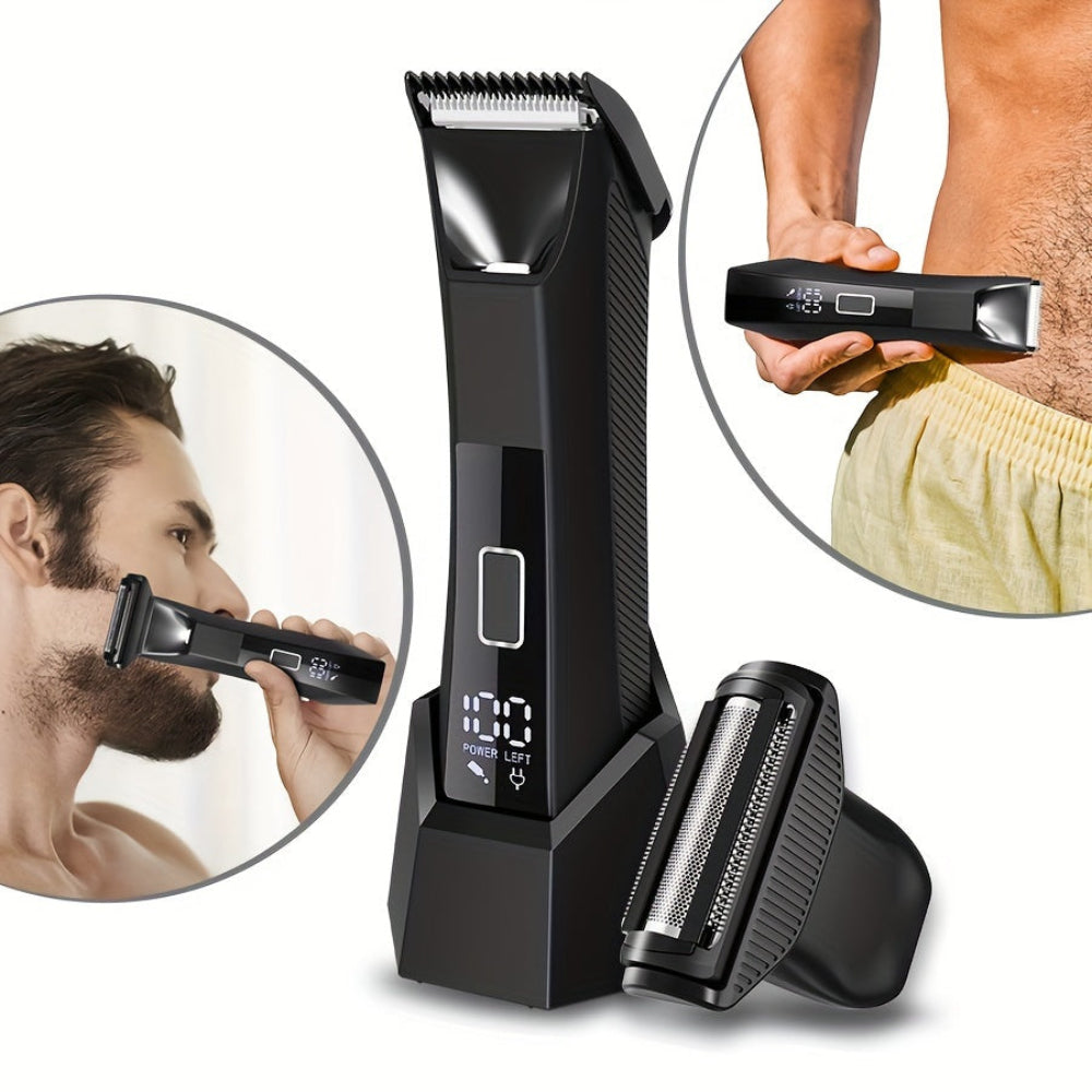 Rechargeable Body Hair Trimmer – USB Electric Grooming Shaver