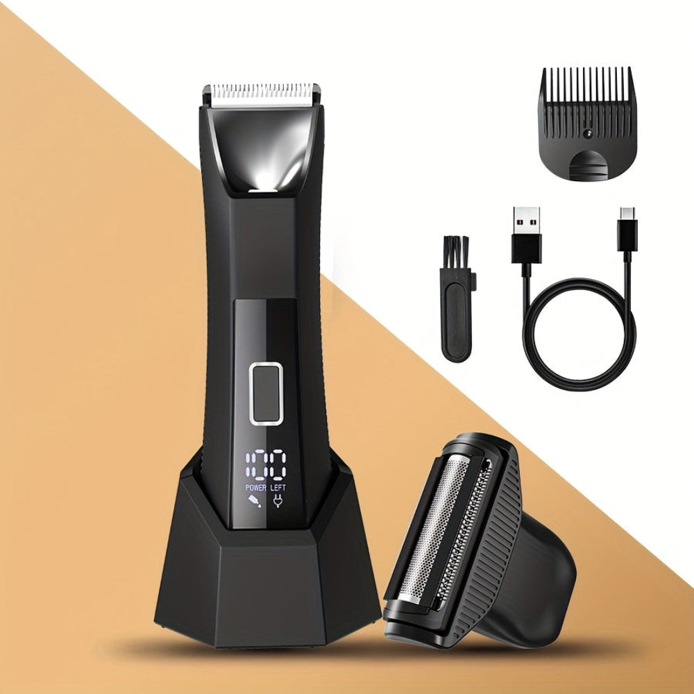 Rechargeable Body Hair Trimmer – USB Electric Grooming Shaver