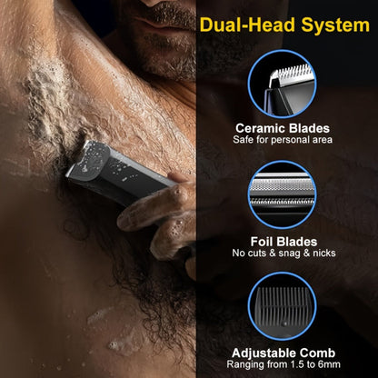 Rechargeable Body Hair Trimmer – USB Electric Grooming Shaver