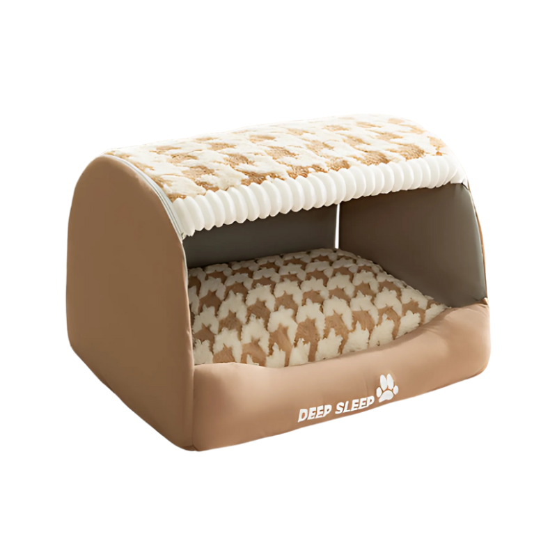 Cozy Plush Pet Bed - Warm Calming Cave