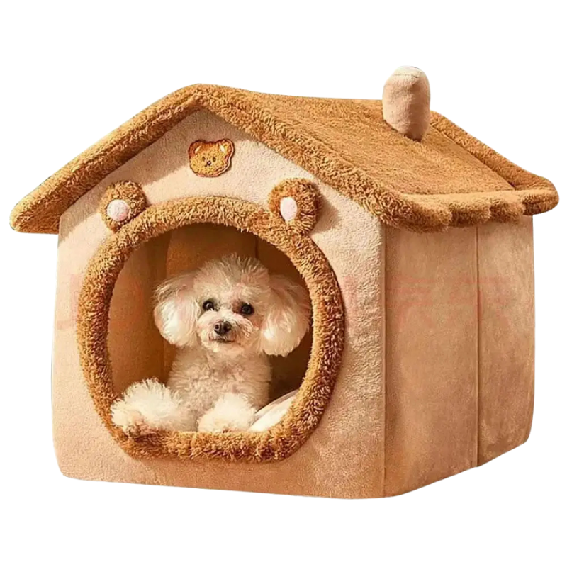 Soft Pet Bed House - Warm Cozy Dog & Cat Bed